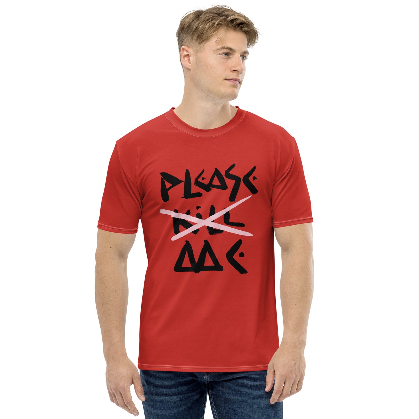 "Please Me" T-shirt in Red