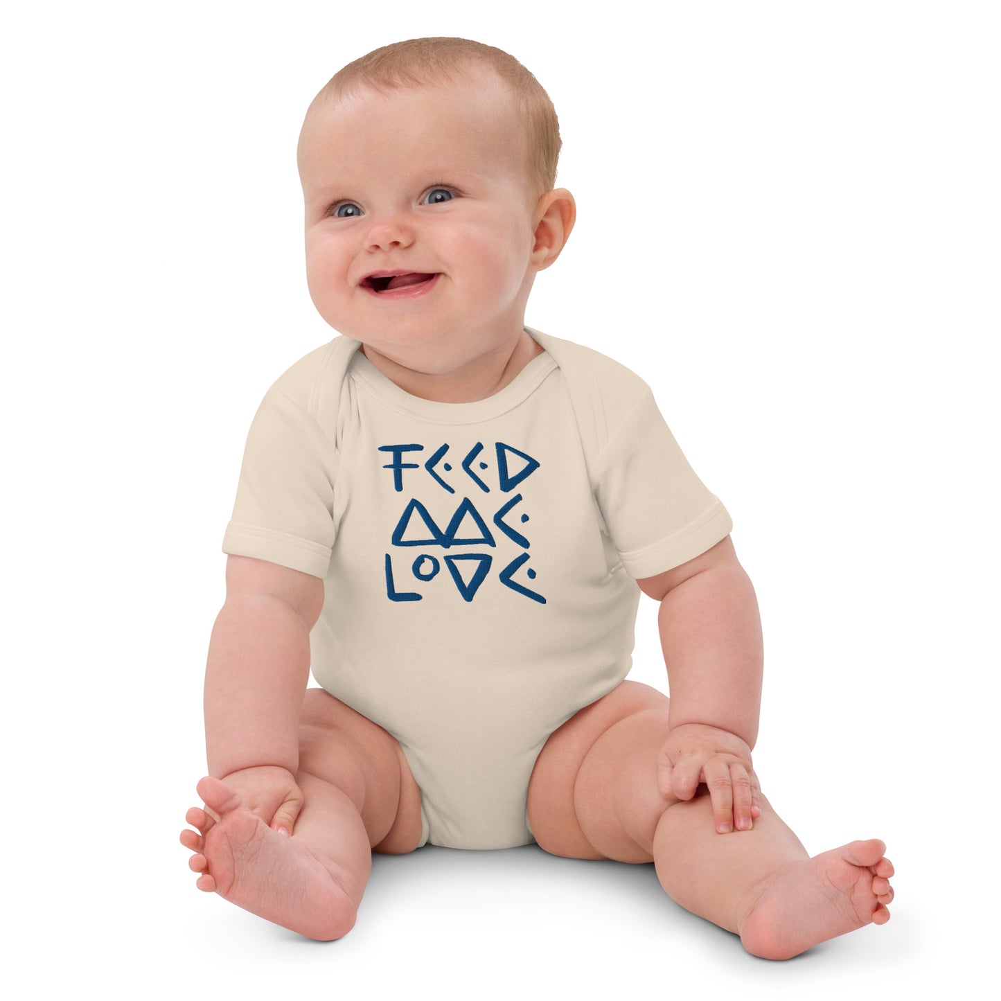 "Feed Me Love" Organic Cotton Baby Bodysuit