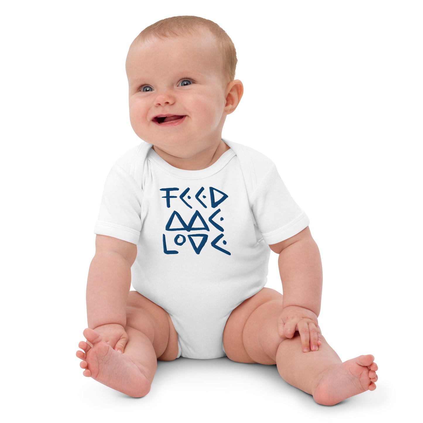 "Feed Me Love" Organic Cotton Baby Bodysuit