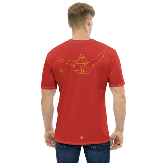 "Red Light, Red Stripe" T-shirt in Red
