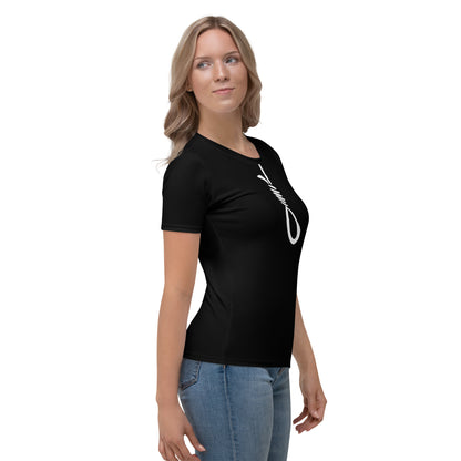 "To be, or knot to be" Contoured Noose T-shirt