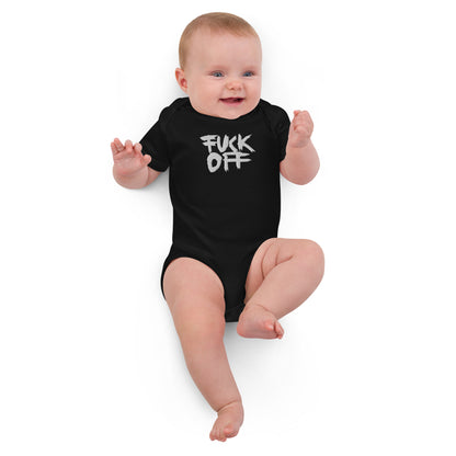 Bodysuit pàisde cotan organach "F * ck Off".