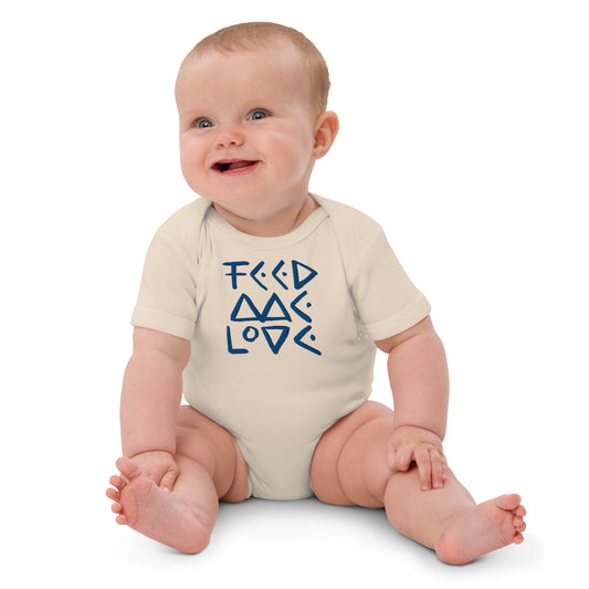 "Feed Me Love" Organic Cotton Baby Bodysuit